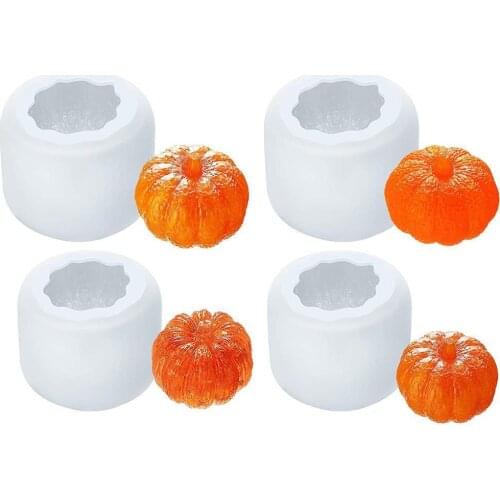 3D Pumpkin Candle Mold Handmade DIY Wax Flower Soap Silicone Mould Mousse Chocolate Cake Chocolate Supplies