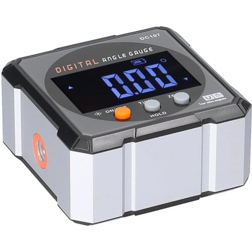 4*90° Digital Protractor Inclinometer IP54 Grade Absolute Relative Measurement Data Hold Function Two-way Laser Inclination Box