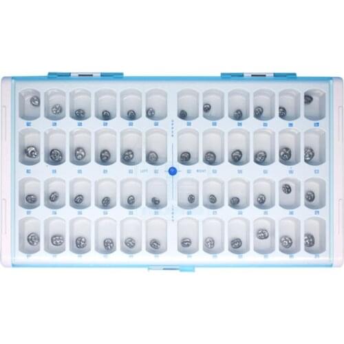 48pcs/box Stainless Steel Kids Crown Metal Premature Preformed Tooth Temporary Crown for Kids Children