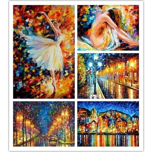 5D Diamond Painting Landscape Character Oil Painting Pattern Full Square Diamond Embroidery 3D Art Diamond Mosaic