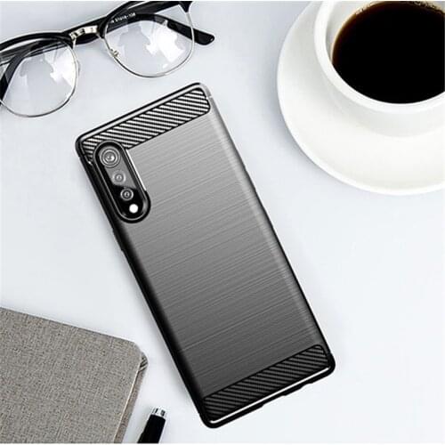 For LG Velvet 5G Case Rubber Bumper Silicon Carbon Fiber Cover For LG Velvet 5G Phone Case For LG Velvet LM-G900N LM-G900EM Case
