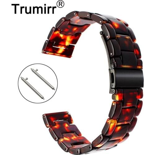 Quick Release Resin Watchband for Vector Luna / Meridian Garmin Fenix Chronos Watch Band Stainless Steel Buckle Strap Wrist Belt