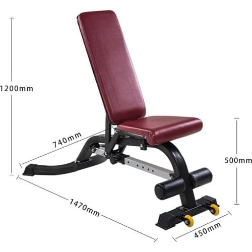 Household Fitness Dumbbell Gym Bench Adjustable Gym Fitness Bench Foldable Incline Decline Weight Workout Dumbbell Bench