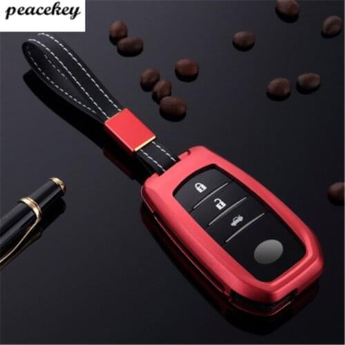 Aluminium Alloy Car Key Cover Case Holder For Toyota Camry Highlander Prado Crown Land Cruiser Prius Vitz Reiz Fortuner Prius