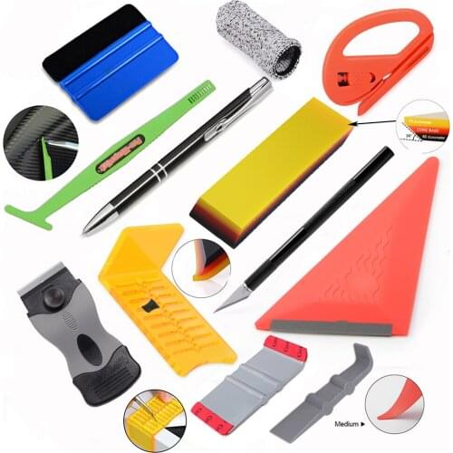 EHDIS Window Tinting Tools Set Car Goods Carbon Fiber Film Vinyl Wrapping Magnet Squeegee PPF Scraper Knife Cut Help Wrap Tool