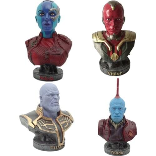 Hasbro Avengers Thanos Yondu Vision Bust Resin Action Figure Desk Decoration Collection Model Toy Statue Gift 18cm