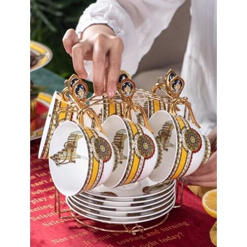 Europe High-grade Bone China Coffee Cup set British Afternoon Tea Set Tea Pot Cup saucer tea party Drinkware Luxury gifts
