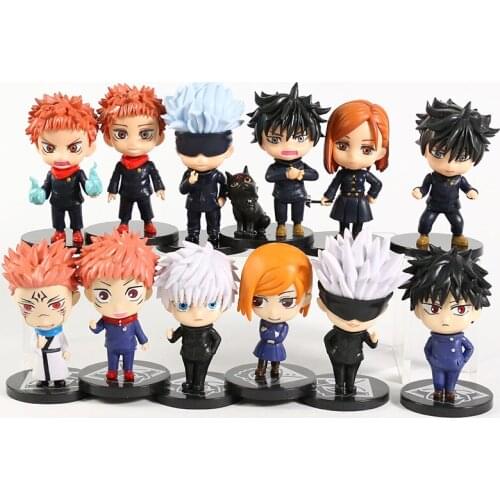 Jujutsu Kaisen Itadori Yuji Fushiguro Megumi Kugisaki Nobara Gojo Satoru Ryomen Sukuna Capsule Figures Toys Complete Set of 6