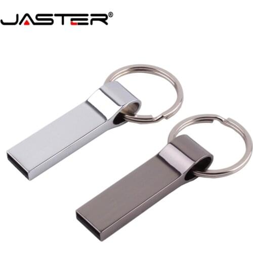JASTER metal LOGO style USB Flash Drive 4GB 8GB 16GB 32GB Metal Pen Drive Key Ring Stick