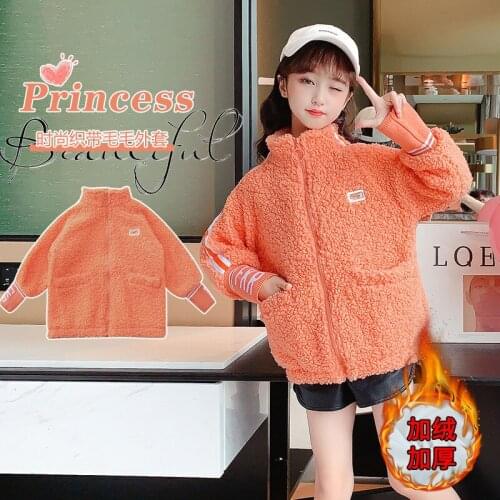 Autumn Winter Faux fur Baby Coats for Girls Warm Kids Outerwear Fashion For Kids Jacket Children Outwear