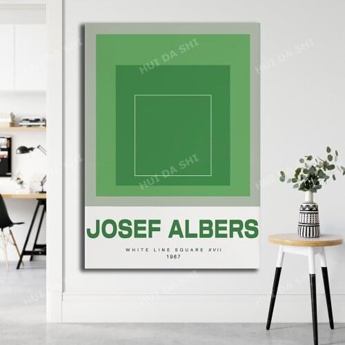 Josef Albers Print - White Line Square XVII Poster, Digital Art Print, Modern Art, Minimalism, Print, Wall Hanging, Home Decor