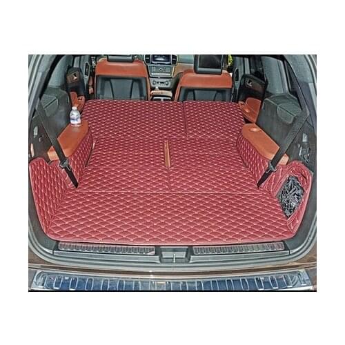 Best mats! Full set trunk mats for Mercedes Benz GL 400 450 X166 7seats 2015-2013 durable cargo liner boot carpets,Free shipping