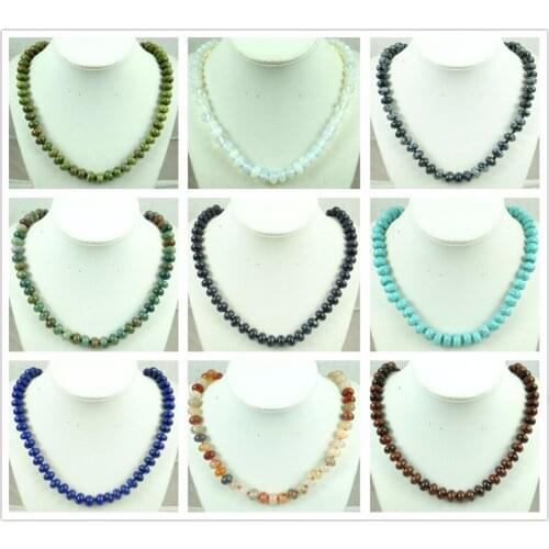 Fashion Natural Pink Quartz Onyx Opal Tiger Eye Stone Pendant Chains Handmade Gem Jewellery Necklace For Women Fine Jewelry F13