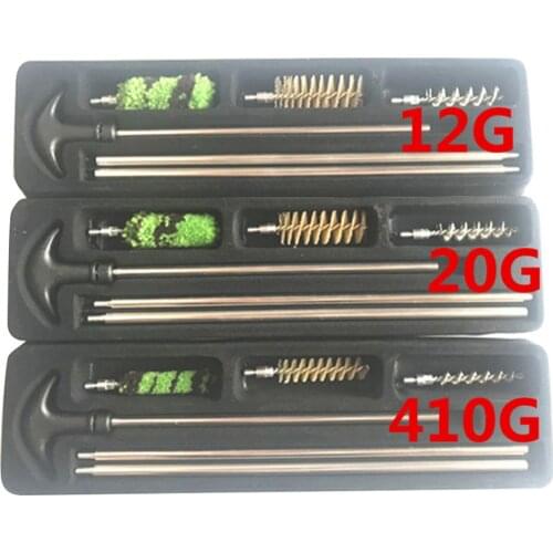 6Pcs/Set Tactical 12 GA 16 GA 20 GA 410 GA Gauge Hunting Cleaning Set Rod Brush Tube Barrel Cleaning Kit Tool