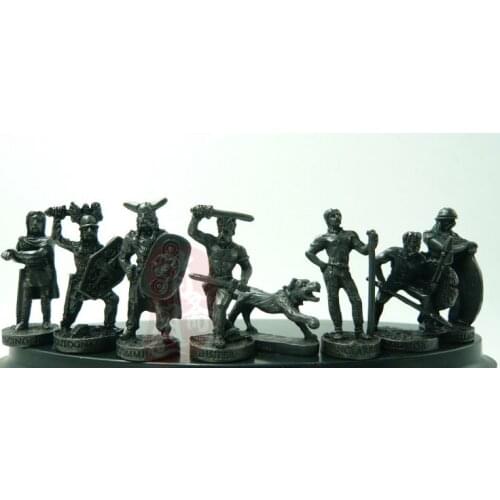 Sandbox board games run group indicator Soldier Miniatures Doll Medieval soldiers co-metal model figure 7pcs/set