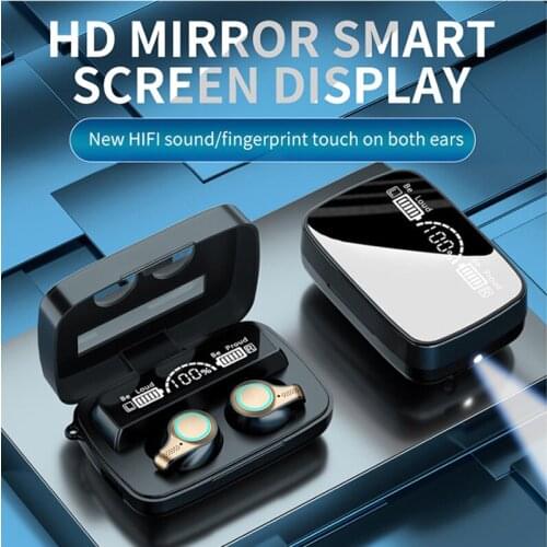 TWS Wireless Bluetooth 5.1 Earphones Fingerprint Touch Headset Led Display Waterproof HIFI Stereo Earbuds for Sports Headphones