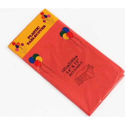 New Disposable Tablecover Tablecloth 54" X 72" Red Party Table Cloth Cover for Wedding Party Restaurant Banquet Decorations