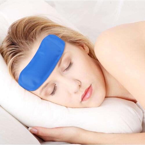 Cooling Forehead Strips Fever Cooling Headband Premium Ice Hot Cold Pack Physical Cooling Bags For Adults (Blue)