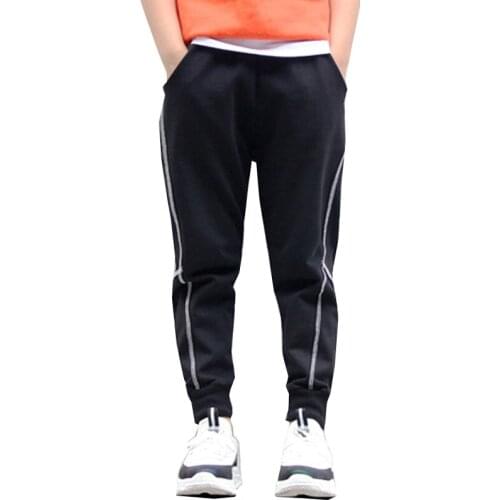 5-15 years old in Older children sports pants boy girl clothes autumn and winter Korean version solid color new quality clothing