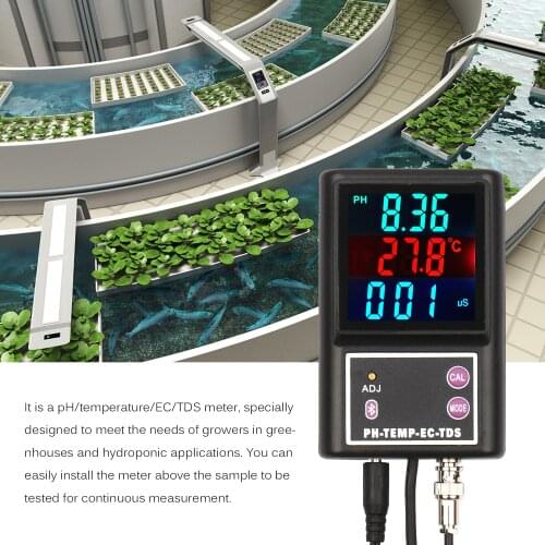 PH&EC&TDS and Temperature Water Quality Multi-Parameter Monitor with BT Wireless Connection Digital Online Meter Accurate Tester