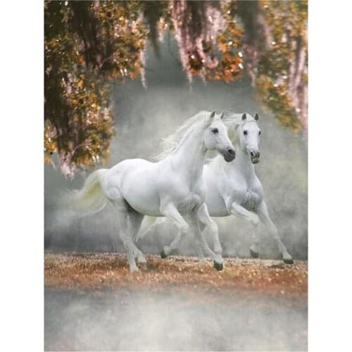 Dpsprue Full Square/Round Diamond Painting Cross Stitch Diamond 3D Embroidery Animal Horse DIY 5D Moasic Home Decor Gift SF04