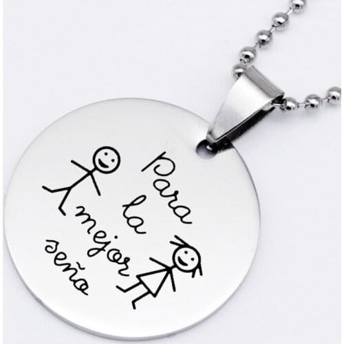 Simple Disc Necklace New Arrival Boy and Girl Necklaces Jewelry for Men and Women Factory Price Jewelry Stainless Steel Necklace
