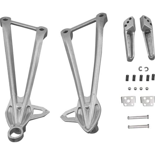 ZX6R Motorcycle Rear Passenger Foot Pegs Aluminum Alloy Footrest Footpegs Brackets Kit for KAWASAKI ZX-6R 2009 2010 2011