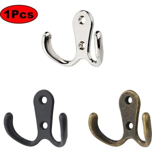 Hollow Chinese Creative Clothes Hook Wall Hanging Door Hat Double Spray Black