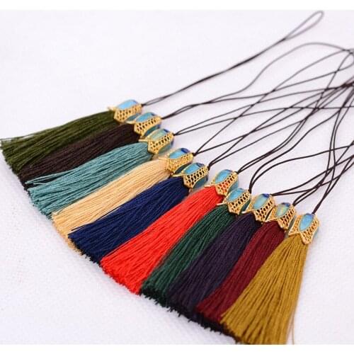 10pc/lot Gold metal Bead Cap Silk Tassel Pendant Brinco Diy Jewelry