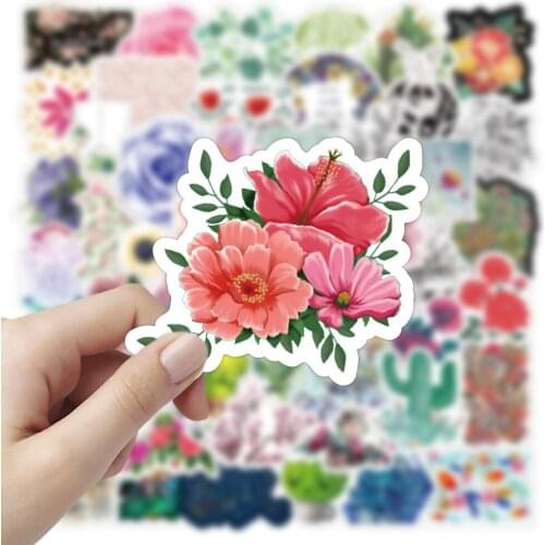100pcs Vintage Retro Green Plants Flowers Washi Paper Stationery Stickers Decorations Scrapbooking Diary Albums Travel Stickers