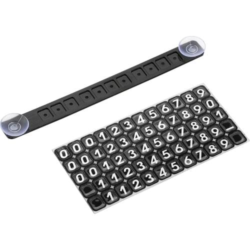 16x1.5cm Car Front Windshield Temporary Parking Card Stickers DIY Magnet Telephone Number Plates Universal Auto Accessories