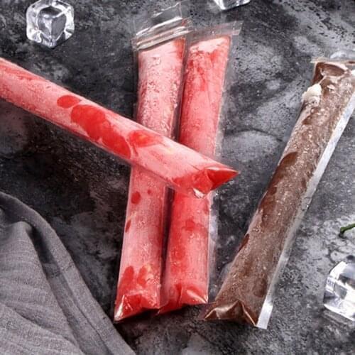 20pcs Transparent Ice Molds Bag PE Disposable Ice Sticks Bag Healthy Homemade Make Different Flavors Ice Cream Tools