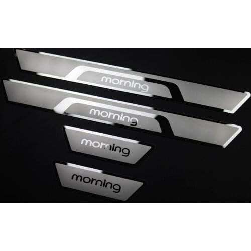 Car Stainless Steel Door Sill Scuff Plate for KIA MORNING 2015-2020 4pcs