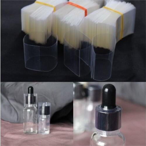 400pcs/lot Pvc Transparant Heat Shrink Bands For Essential Oil Bottles Mouth/Cap Sealing Film( bands circle Diameter x hight)