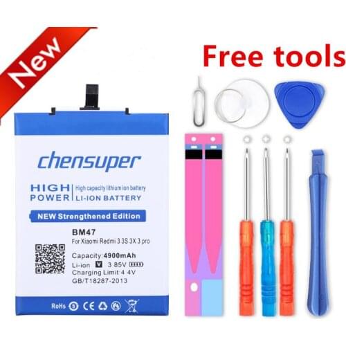 New Listing Model 4900mAh BM47 Phone Battery for Xiaomi Redmi 3 3S 3X, Accumulator for Xiao Mi Hongmi Redmi 4x Phone Battery