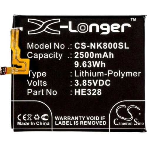 Cameron sino 2500mah battery for NOKIA 8 8 Global Dual SIM 8 Global Dual SIM TD-LTE 8 Global TD-LTE HE328