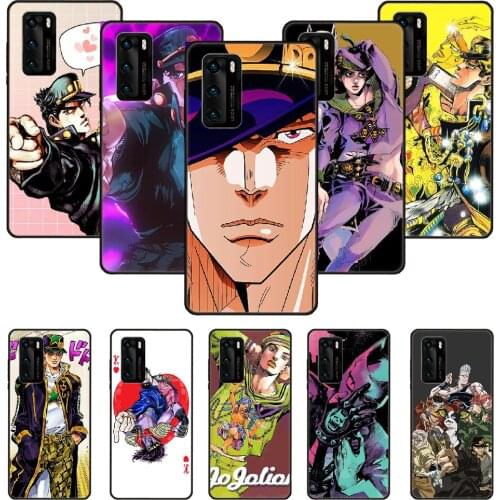 Phone Case For Huawei P20 P30 P40 P Smart Z + P10 Mate 30 10 20 Lite Pro Black Cover Etui 3D Anime Jojos Bizarre Adventure