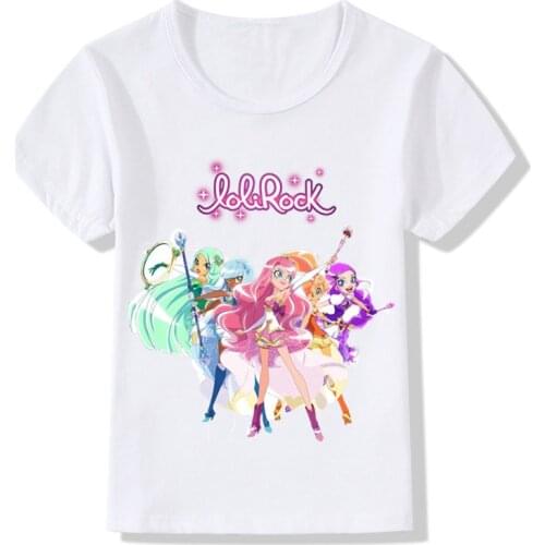 Children LoliRock Magical Girl Funny T-shirt Boys Girls Anime Great Tops T shirt Kids Clothes