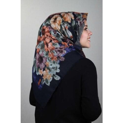 FOMARA SHİNE PATTERNED SILVERY LINEN SCARF-DESEN-05-RENK-06