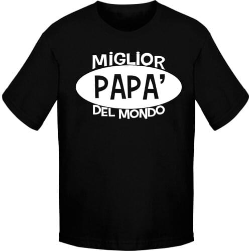 T-SHIRT MIGLIOR DEL MONDO MAGLIA UOMO SHIRT JERSEY NERA Cool Casual pride t shirt men Unisex New Fashion tshirt Loose