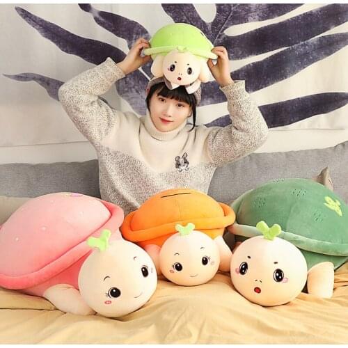 Hot Huggable Fruits Turtle Plush Toys Soft Carrot Cactus Avocado Tortoise Stuffed Animal Dolls Pillow Cushion Kids Baby Gifts