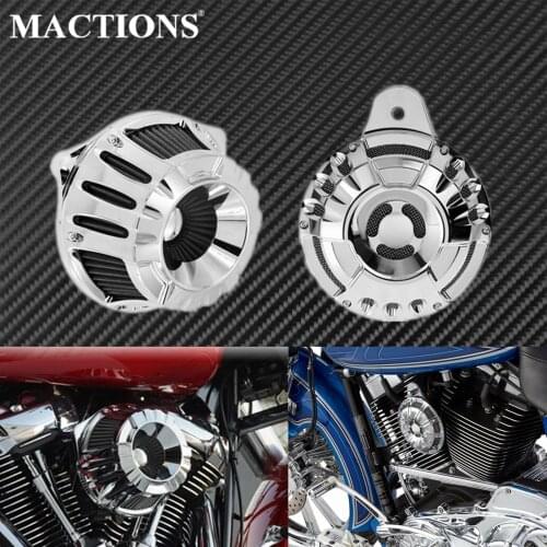 Chrome Motorcycle CNC Air Cleaner Intake Filter &Horns Assembly Horn Speaker Cover Set For Harley Touring Road Glide King 17-Up