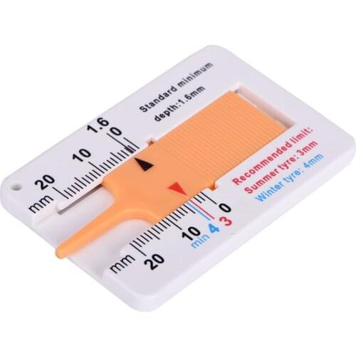 1Pcs Car Motorcycle Caravan Trailer Wheel Measure Tyre Tread Depth Gauge Caliper Wholesale