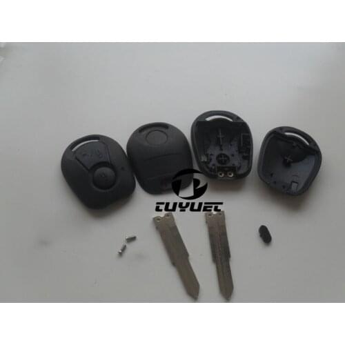 Remote Key Shell For Ssangyong Actron Kyron Rexton 2 Button Uncut Blade Replacement Car Key Blanks Case
