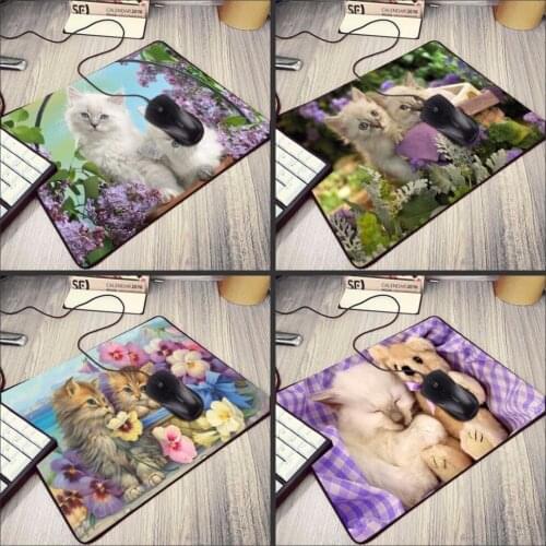 Mairuige Mouse Pad Cute Cat Animal Picture Anti-Slip Laptop PC Mice Pad Mat Mouse pads For Optical Laser Mouse Gamer Mousepad