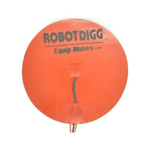 12V 180mm round Silicone Rubber Heater Pad