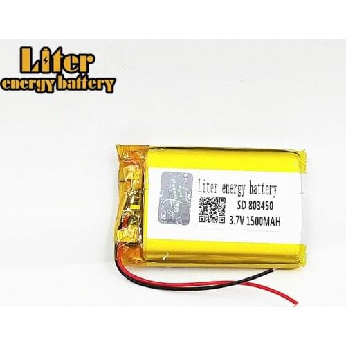 3.7V 1500mAh 803450 Lithium Polymer LiPo Rechargeable Battery li ion cells With PCB For Mini Fan MP4 MP5 GPS Toy PDA Headset