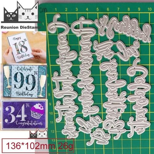 New Design Craft Metal Die Cuts English Celebration Craft Cutting Die Scrapbook Album DIY Paper Card Embossing Stencils