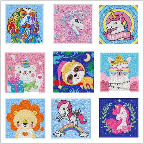 LED Decoration Light DIY Full Drill Diamond Painting Light Bedroom Night Lamp Home Desk Decorative Animal Night Lamp ZXD033