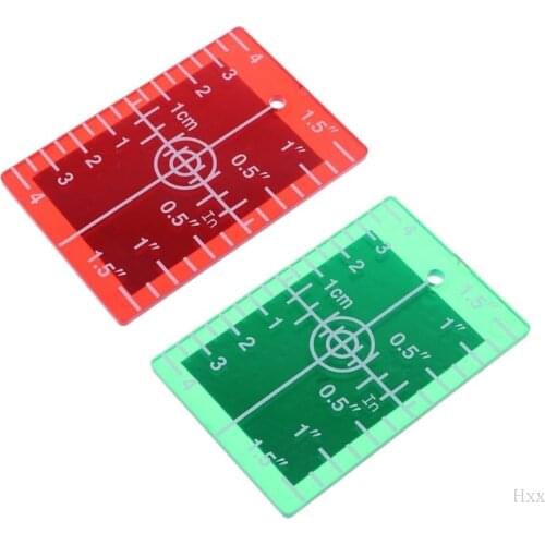 New Laser Target Card Plate inch/cm for Green and Red Laser Level Target Plate